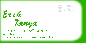 erik kanya business card